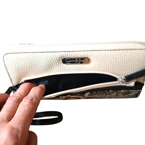 NEW Jessica Simpson Purple and Snakeskin Leather Wallets Wristlets - Picture 9 of 13